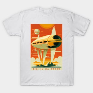 Space Adventure Vintage Travel Poster T-Shirt